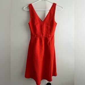 Anthropologie orange dress size 2